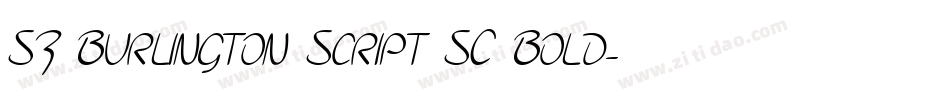 SF Burlington Script SC Bold字体转换